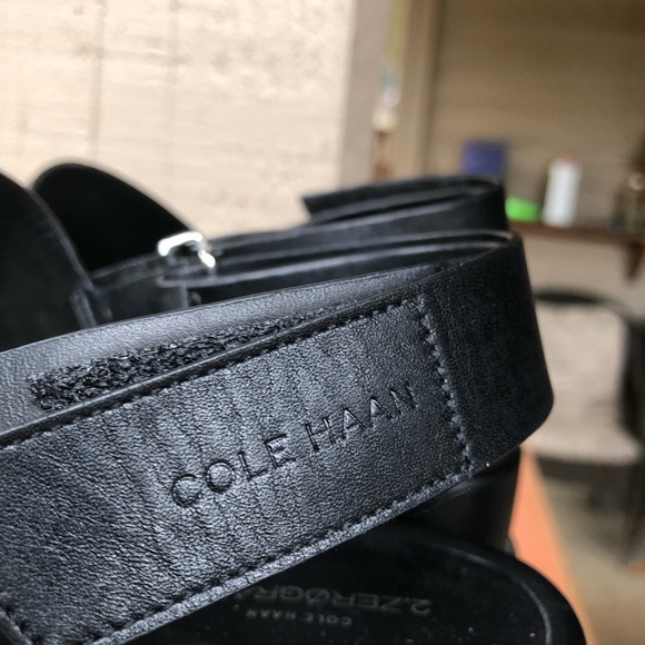 Cole Haan sandals black zero grand Velcro back strap. So 9.5 - Picture 6 of 7